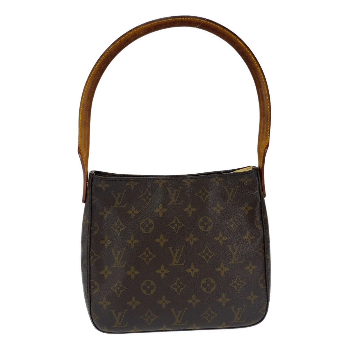 H-0247
LOUIS VUITTON ルイヴィトン モノグラム ルーピングMM ブラウン 茶 ゴールド金具 PVC M51146 ハンドバッグ トートバッグ  レディース