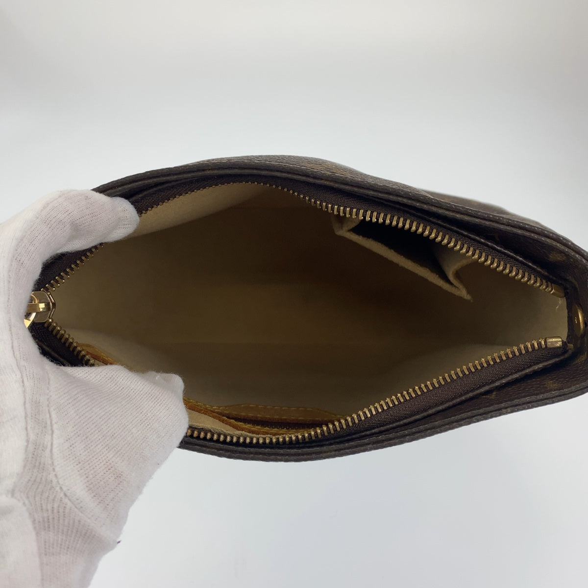 H-0247
LOUIS VUITTON ルイヴィトン モノグラム ルーピングMM ブラウン 茶 ゴールド金具 PVC M51146 ハンドバッグ トートバッグ  レディース