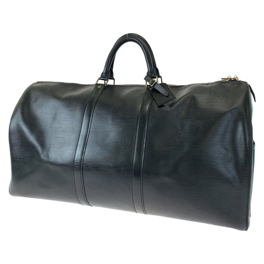 H-00269
LOUIS VUITTON ルイヴィトン エピ キーポル55 ノワール ブラック 黒 グレインレザー M42952 ボストンバッグ 旅行バッグ  メンズ