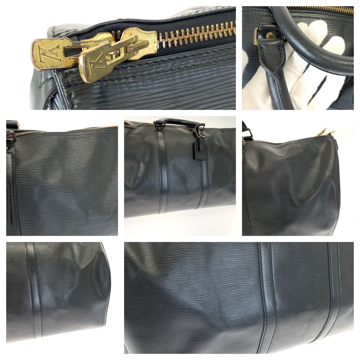 H-00269
LOUIS VUITTON ルイヴィトン エピ キーポル55 ノワール ブラック 黒 グレインレザー M42952 ボストンバッグ 旅行バッグ  メンズ