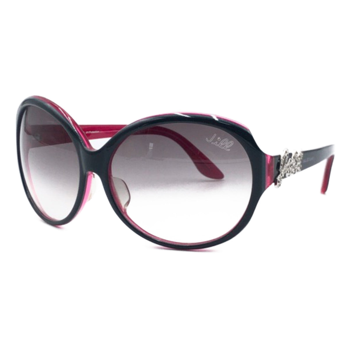 C-220
JILLSTUART ジルスチュアート ピンク ブラック 黒 シルバー金具 プラスチック 06-0537 6215 135 C03 サングラス オーバル  レディース
