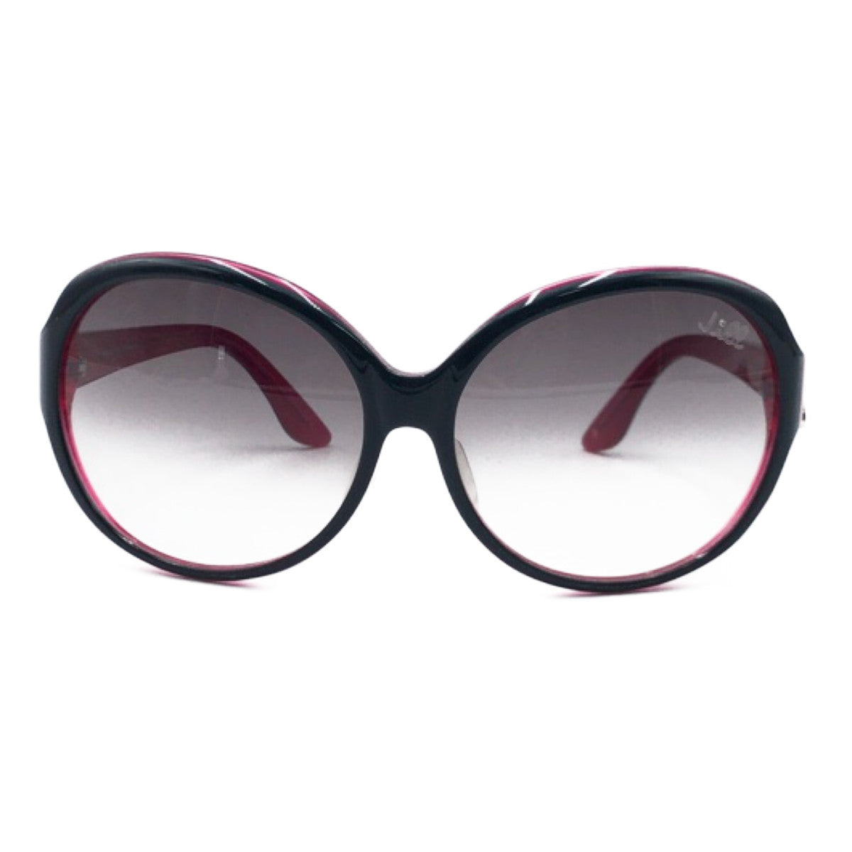 C-220
JILLSTUART ジルスチュアート ピンク ブラック 黒 シルバー金具 プラスチック 06-0537 6215 135 C03 サングラス オーバル  レディース