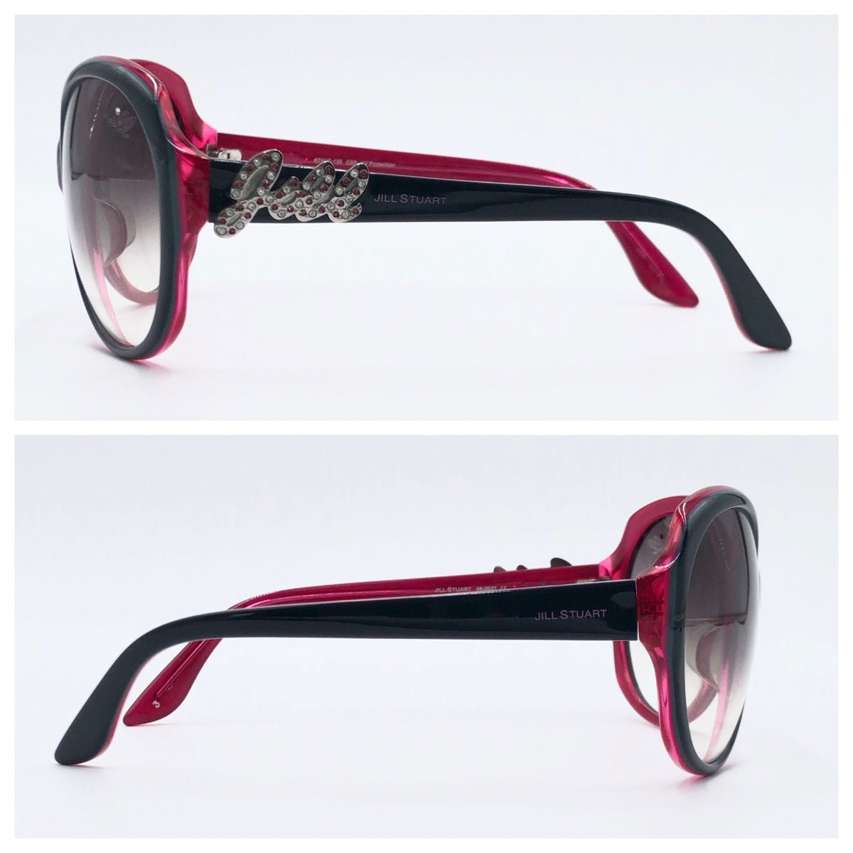 C-220
JILLSTUART ジルスチュアート ピンク ブラック 黒 シルバー金具 プラスチック 06-0537 6215 135 C03 サングラス オーバル  レディース