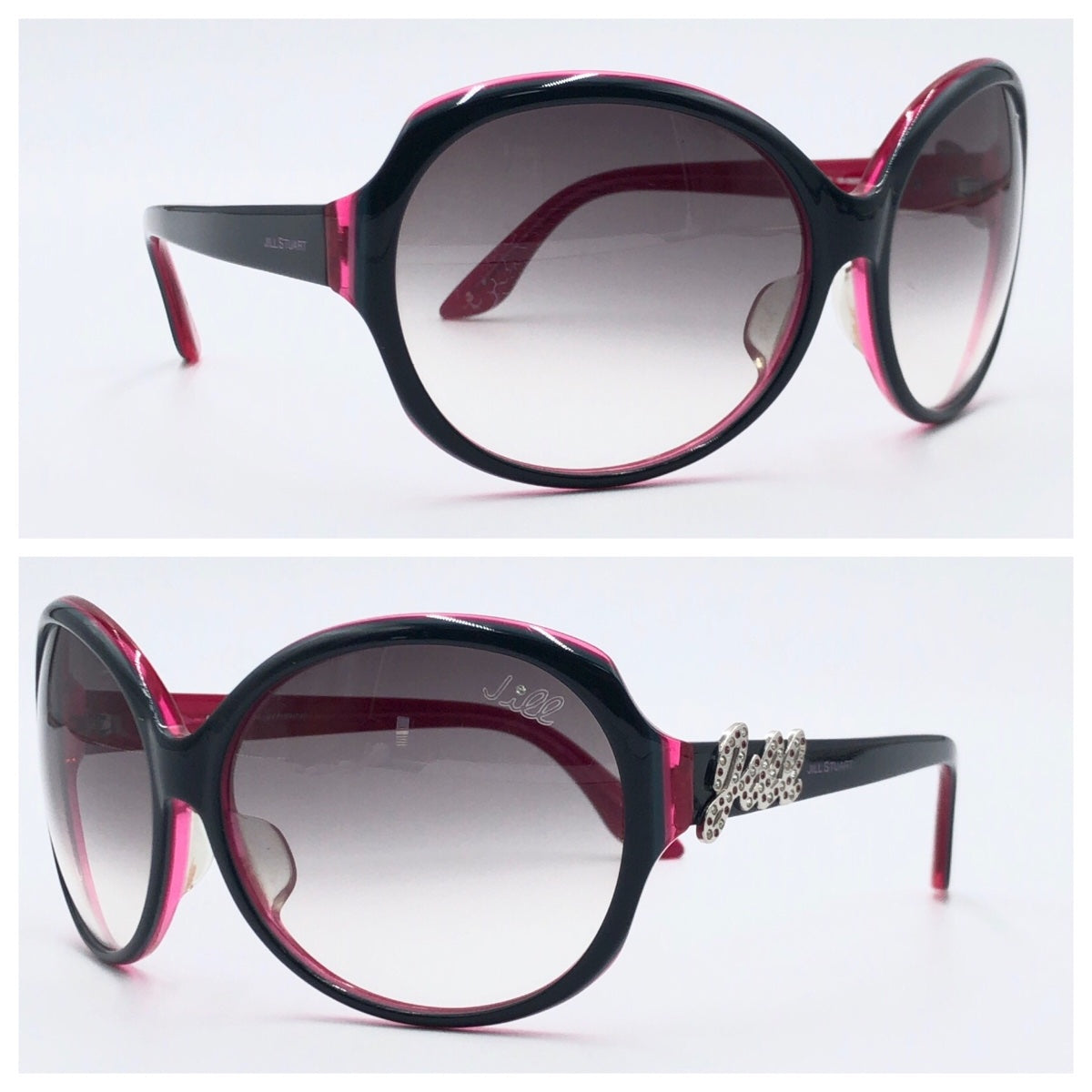 C-220
JILLSTUART ジルスチュアート ピンク ブラック 黒 シルバー金具 プラスチック 06-0537 6215 135 C03 サングラス オーバル  レディース