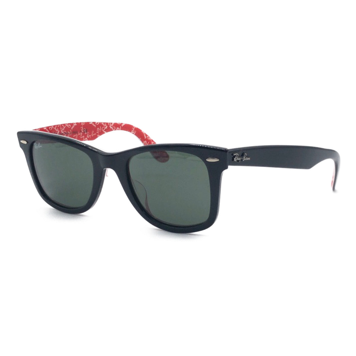 C-138
Ray-Ban レイバン ウェイファーラー ブラック 黒 レッド 赤 プラスチック RB2140F 1016 52□22 サングラス ウェリントン  メンズ