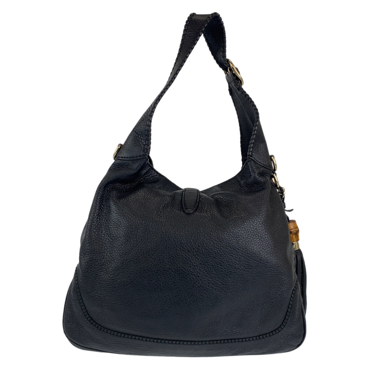 H-0262
GUCCI グッチ ニュージャッキー ブラック 黒 シルバー金具 レザー 246907 トートバッグ 肩掛け  レディース