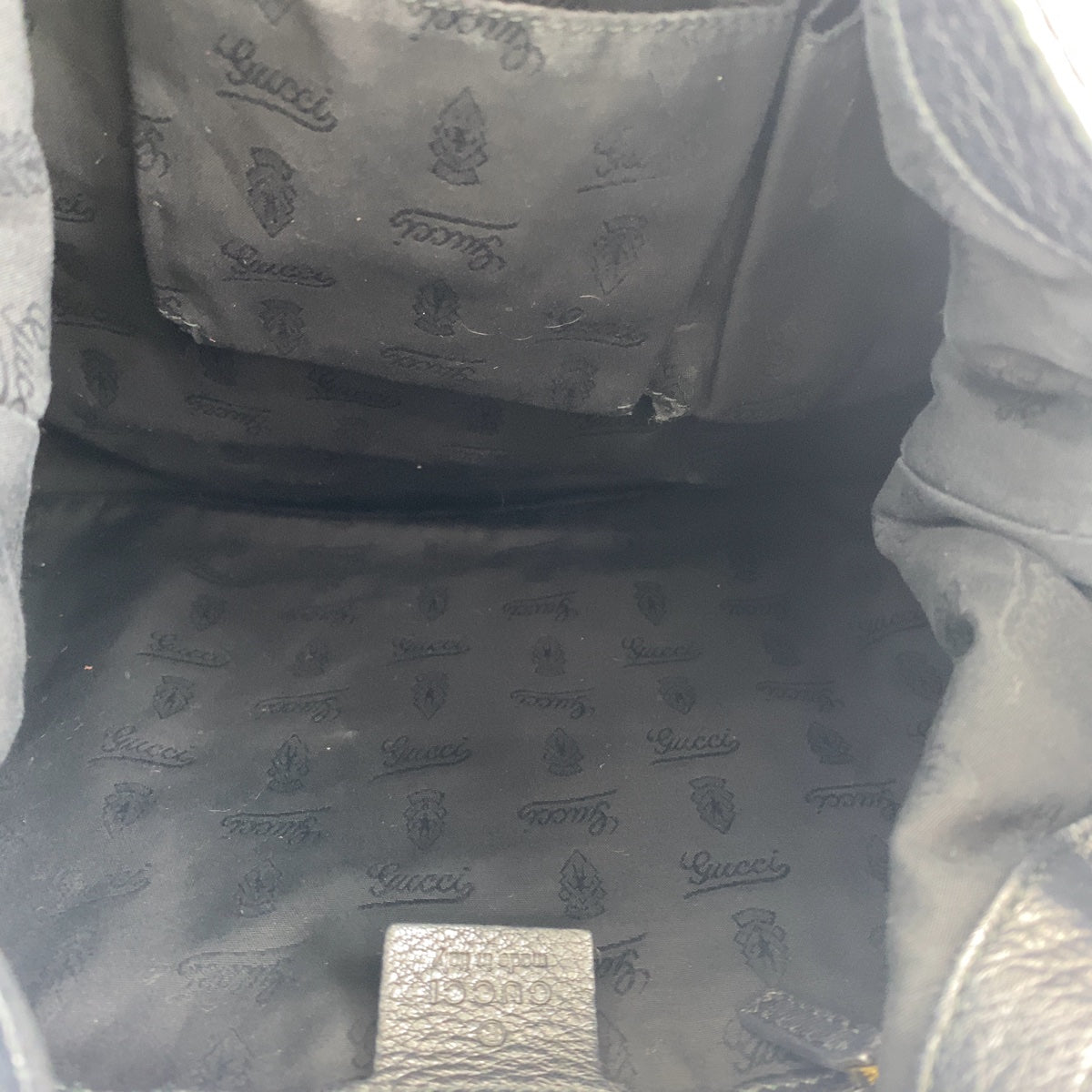H-0262
GUCCI グッチ ニュージャッキー ブラック 黒 シルバー金具 レザー 246907 トートバッグ 肩掛け  レディース