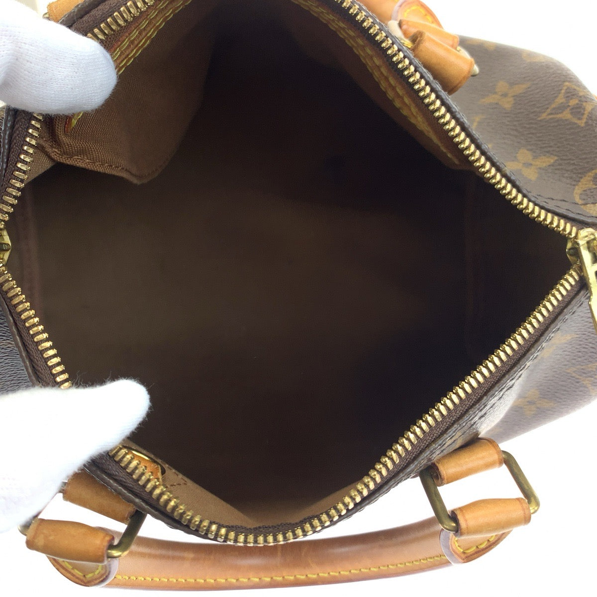 LOUIS VUITTON ルイヴィトン モノグラム スピーディ25 ブラウン 茶色 PVC M41528 ボストンバッグ ハンドバッグ  レディース