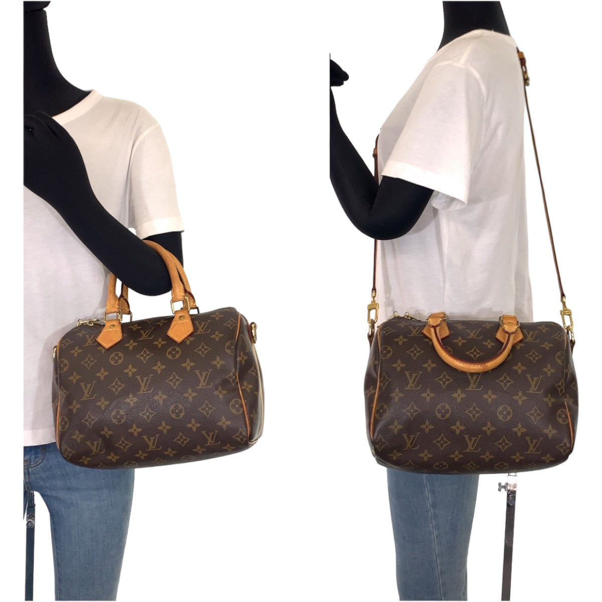 LOUIS VUITTON ルイヴィトン モノグラム スピーディ25 ブラウン 茶色 PVC M41528 ボストンバッグ ハンドバッグ  レディース