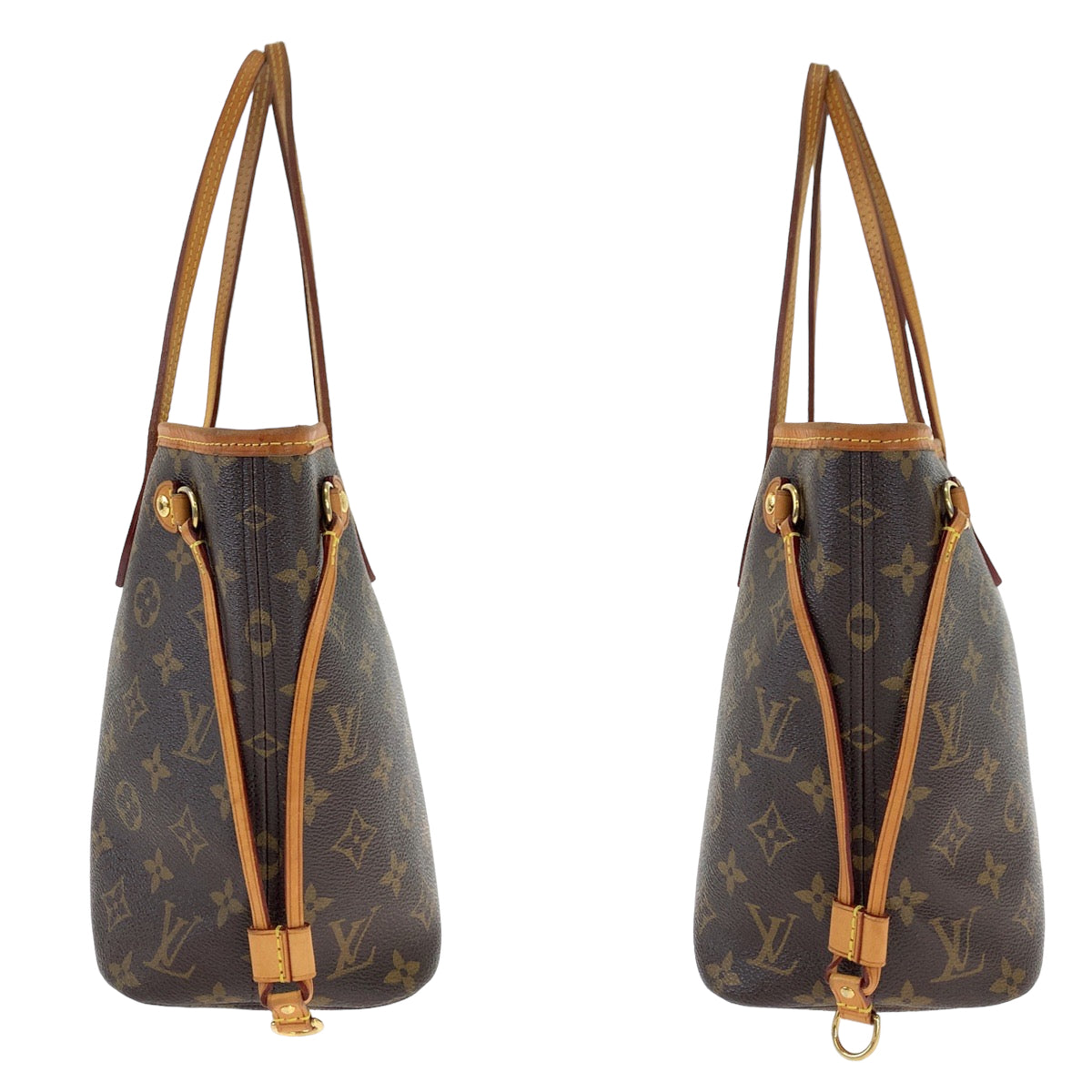 10149
LOUIS VUITTON ルイヴィトン モノグラム ネヴァーフルPM ポーチ付き ブラウン ピヴォワンヌ ピンク PVC M41245 トートバッグ ハンドバッグ  レディース