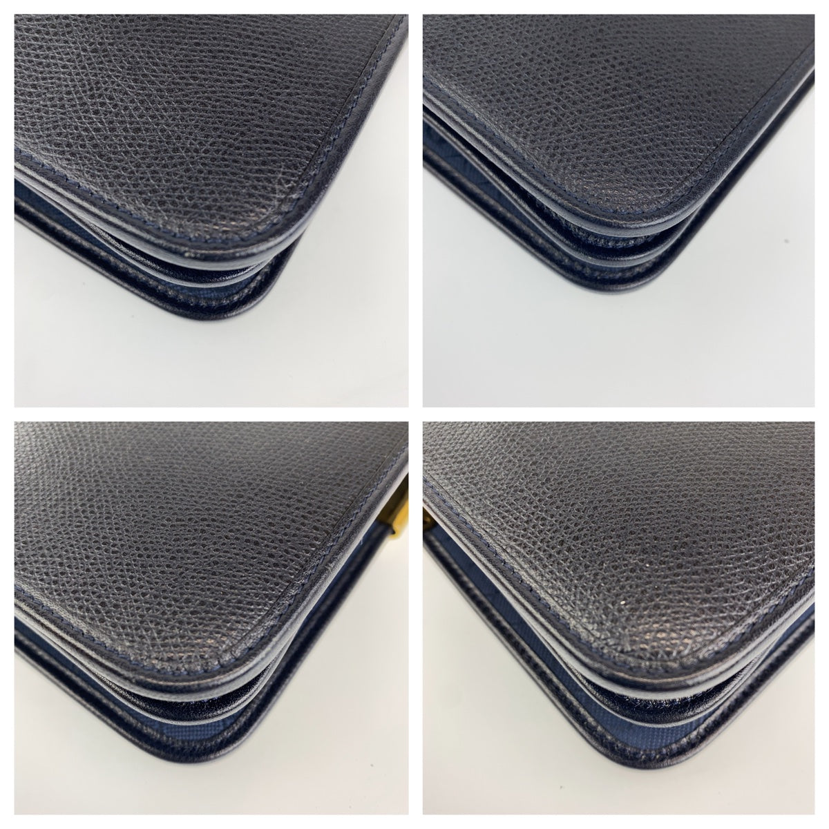 10163
Christian Dior クリスチャンディオール ヴィンテージ 中ハニカム柄 ブラック 黒 ゴールド金具 レザー 斜め掛け ショルダーバッグ ポシェット  レディース