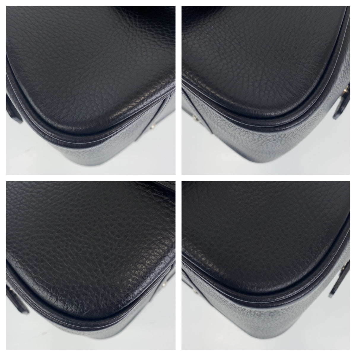 C-093
BURBERRY バーバリー ブラック 黒 シルバー金具 レザー ハンドバッグ ミニボストンバッグ   レディース