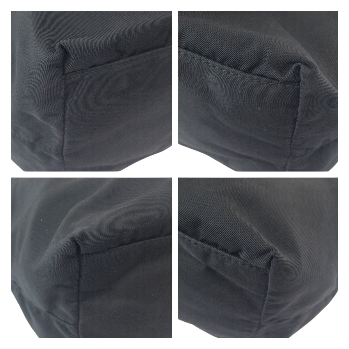 10164
PRADA プラダ テスート 三角ロゴ ブラック シルバー金具 ナイロン トートバッグ ハンドバッグ  レディース