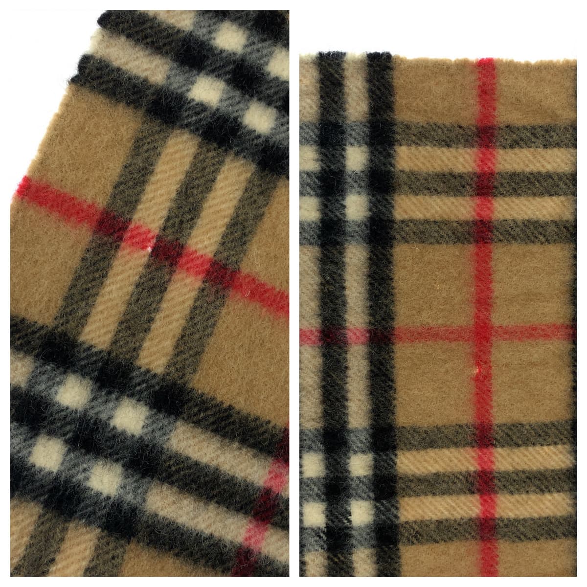 10167
BURBERRY バーバリー チェック柄 ブラウン ブラック レッド ホワイト カシミヤ マフラー ストール  メンズ