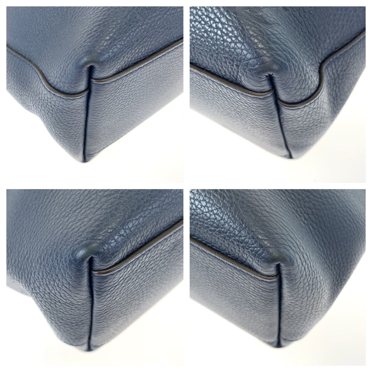 H-00277
LOUIS VUITTON ルイヴィトン カバヴォワヤージュ ネイビー 紺 レザー / トリヨン M41804 トートバッグ 肩掛け  メンズ