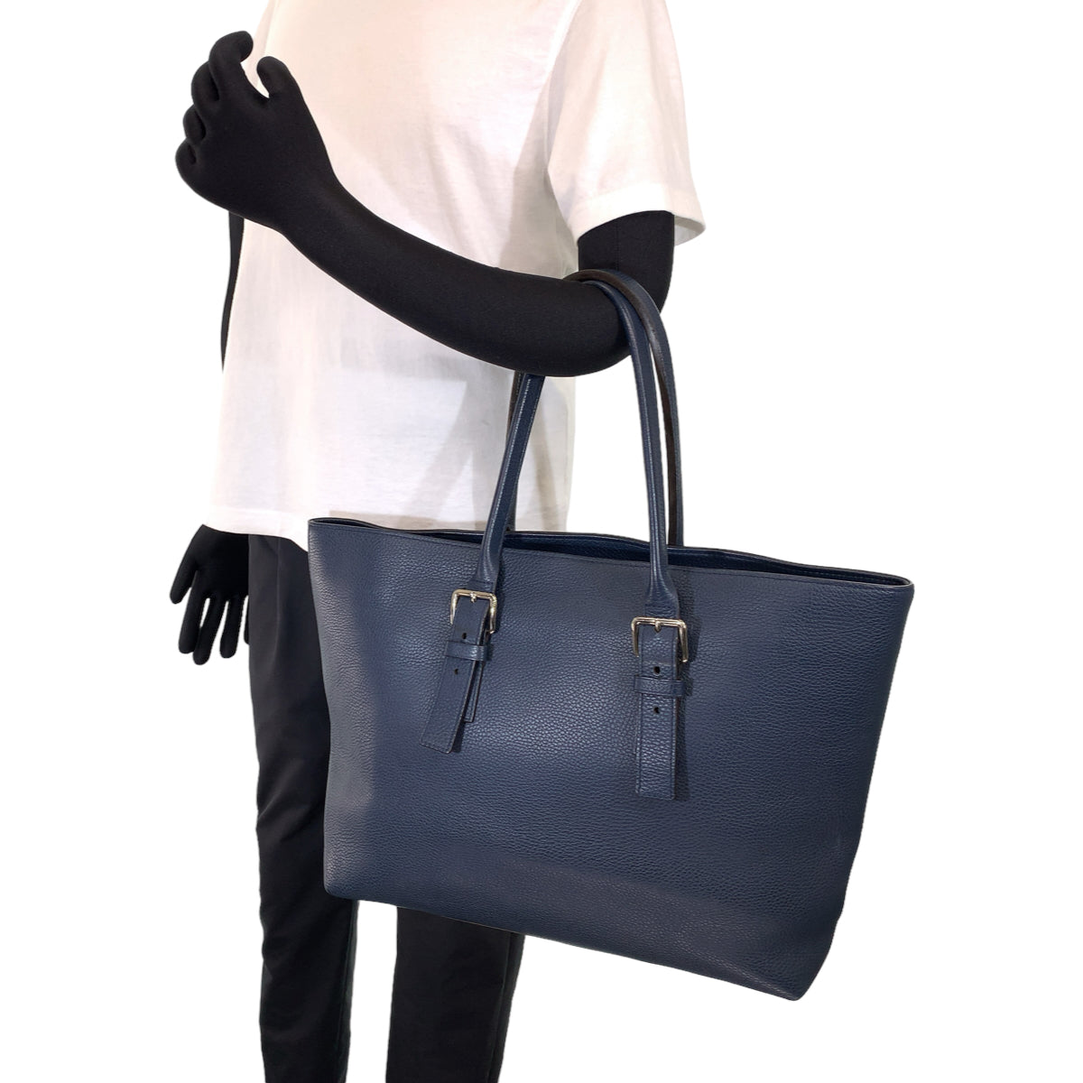 H-00277
LOUIS VUITTON ルイヴィトン カバヴォワヤージュ ネイビー 紺 レザー / トリヨン M41804 トートバッグ 肩掛け  メンズ