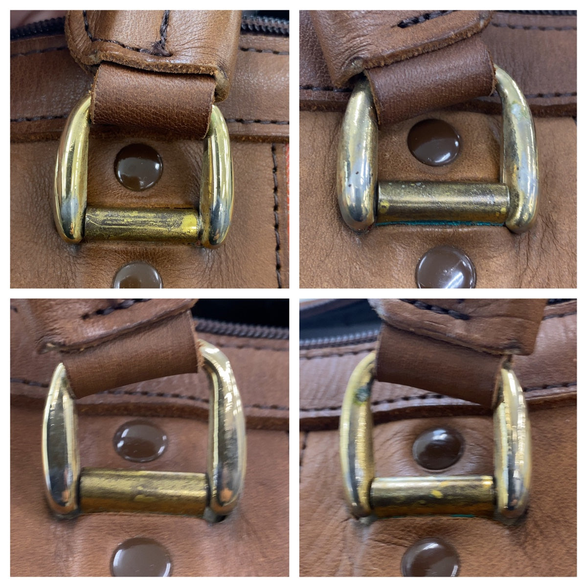 10178
BURBERRY バーバリー ヴィンテージ チェック柄 シャドーホース 男女兼用 ベージュ アイボリー キャンバス / レザー ボストンバッグ 旅行バッグ  メンズ