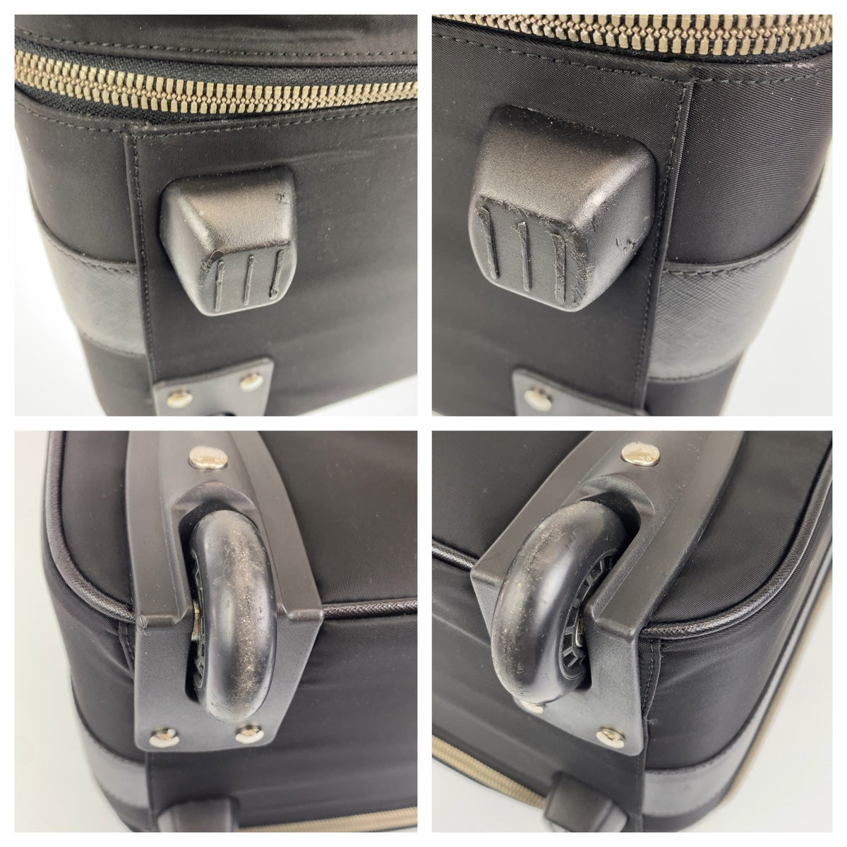 C-069
PRADA プラダ テスート 男女兼用 ブラック 黒 シルバー金具 ナイロン / レザー VV029M キャリーバッグ キャリーケース スーツケース  レディース