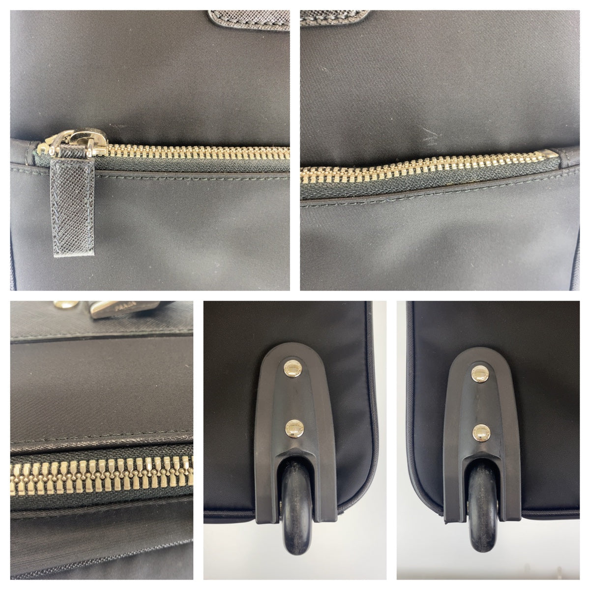 C-069
PRADA プラダ テスート 男女兼用 ブラック 黒 シルバー金具 ナイロン / レザー VV029M キャリーバッグ キャリーケース スーツケース  レディース