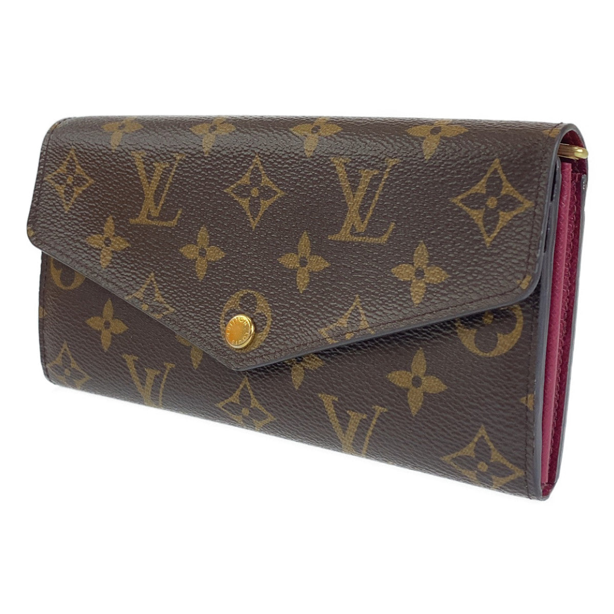 H-00167
LOUIS VUITTON ルイヴィトン モノグラム ポルトフォイユサラ ブラウン 茶色 フューシャ PVC M62234 長財布 ロングウォレット  レディース
