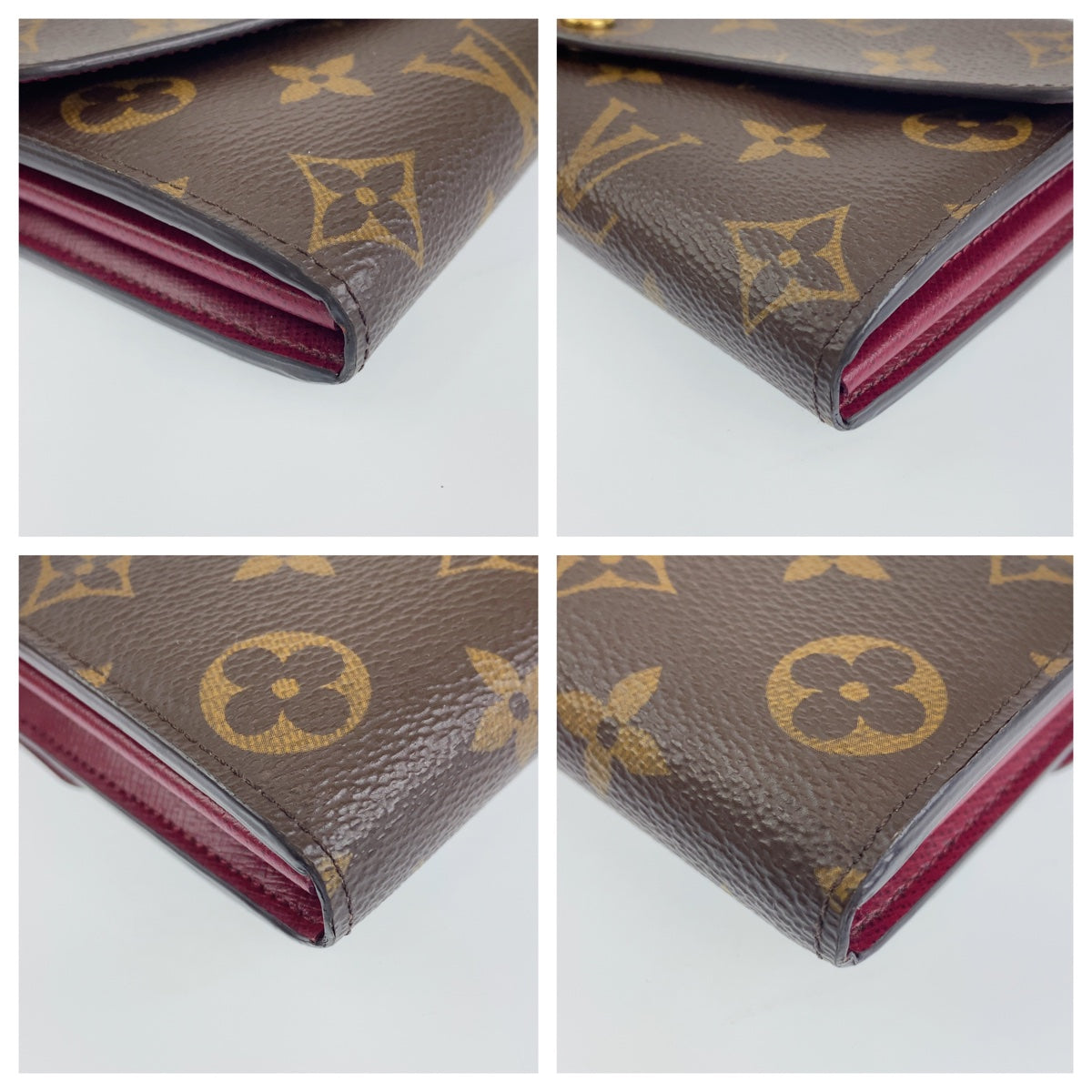 H-00167
LOUIS VUITTON ルイヴィトン モノグラム ポルトフォイユサラ ブラウン 茶色 フューシャ PVC M62234 長財布 ロングウォレット  レディース
