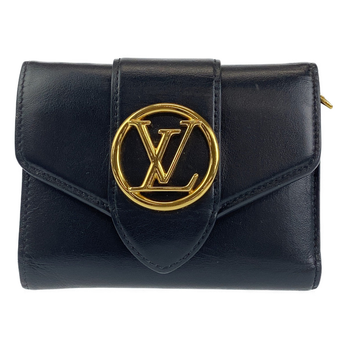 H-00167
LOUIS VUITTON ルイヴィトン ポルトフォイユコンパクト ポンヌフ ブラック 黒 ピンク ゴールド金具 PVC M69175 三つ折り財布 コンパクトウォレット  レディース