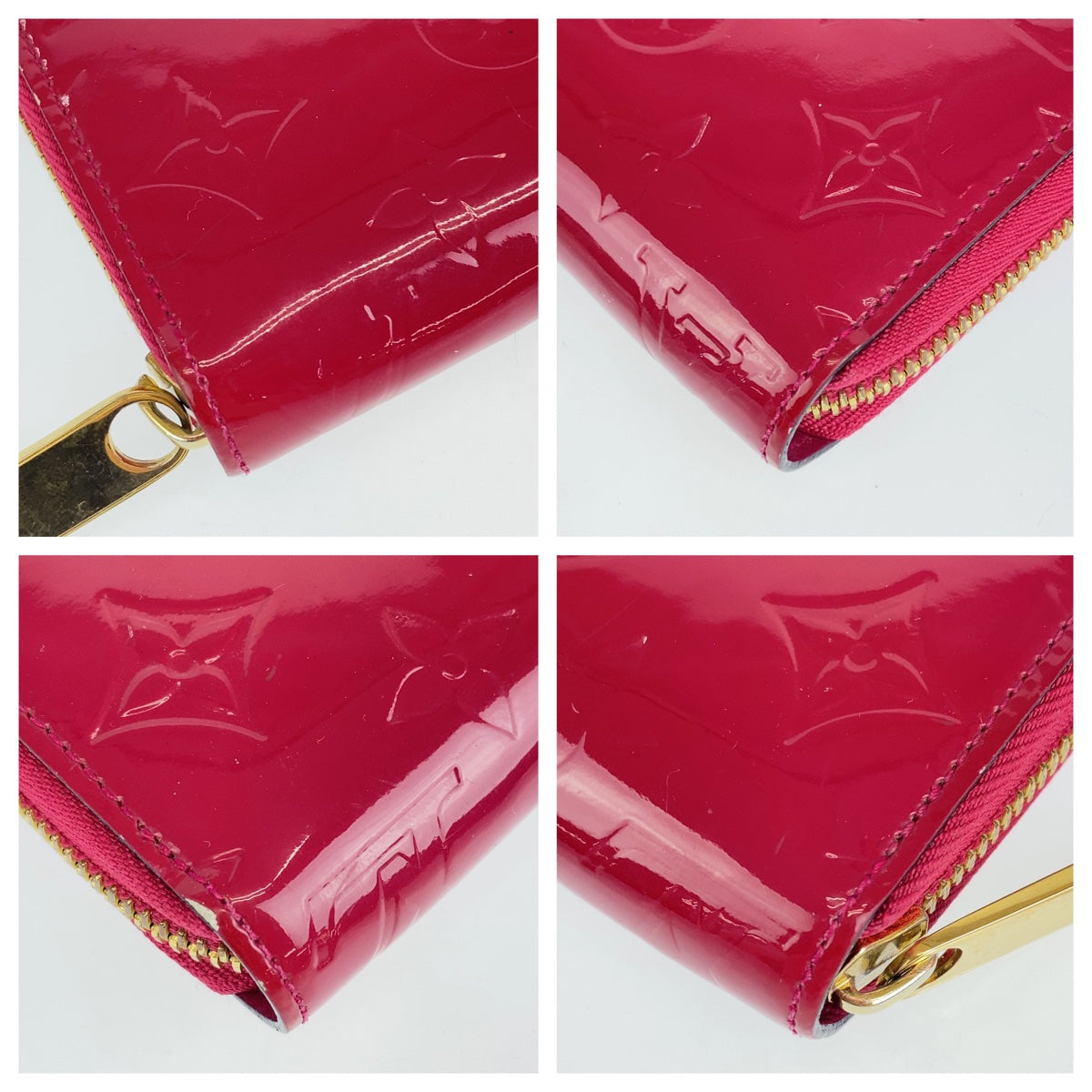 12673
LOUIS VUITTON ルイヴィトン モノグラム ヴェルニ ジッピーウォレット ローズアンディアン ピンク系 ゴールド金具 エナメル M91597 長財布 ラウンドファスナー  レディース