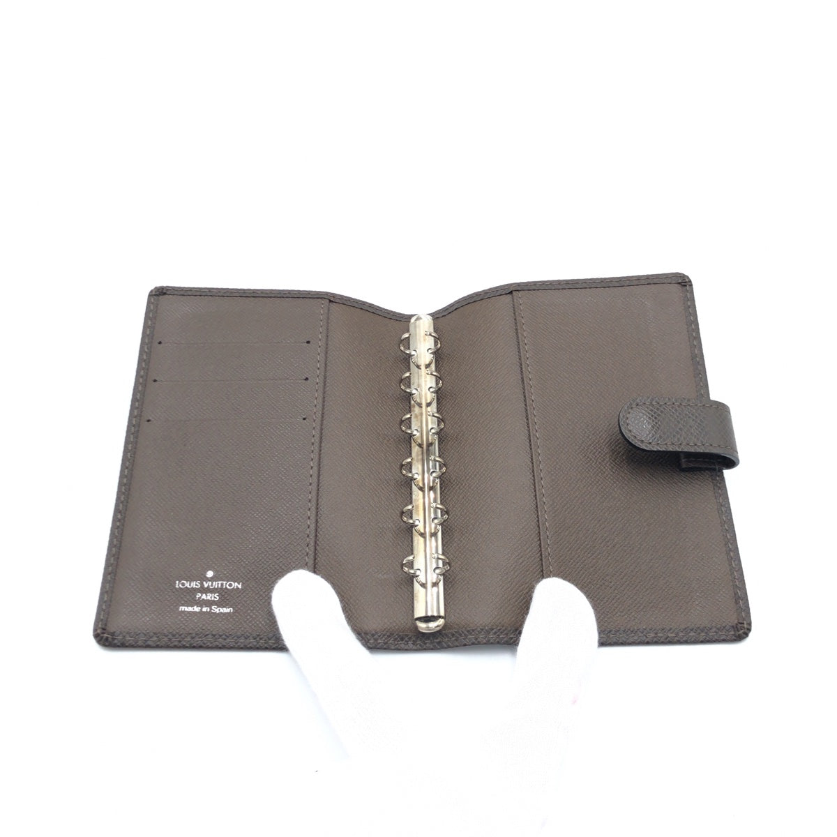 10186
LOUIS VUITTON ルイヴィトン タイガ アジェンダPM 男女兼用 グリズリ ブラウン シルバー金具 レザー R20416 手帳カバー 手帳ケース  メンズ