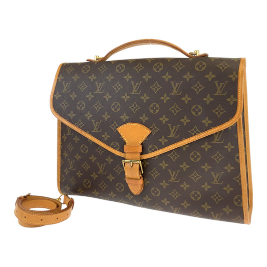 10188
 LOUIS VUITTON Louis Vuitton Monogram Beverly MM Brown PVC M51120 Business Bag 2way Crossbody Shoulder Bag Unisex Men's