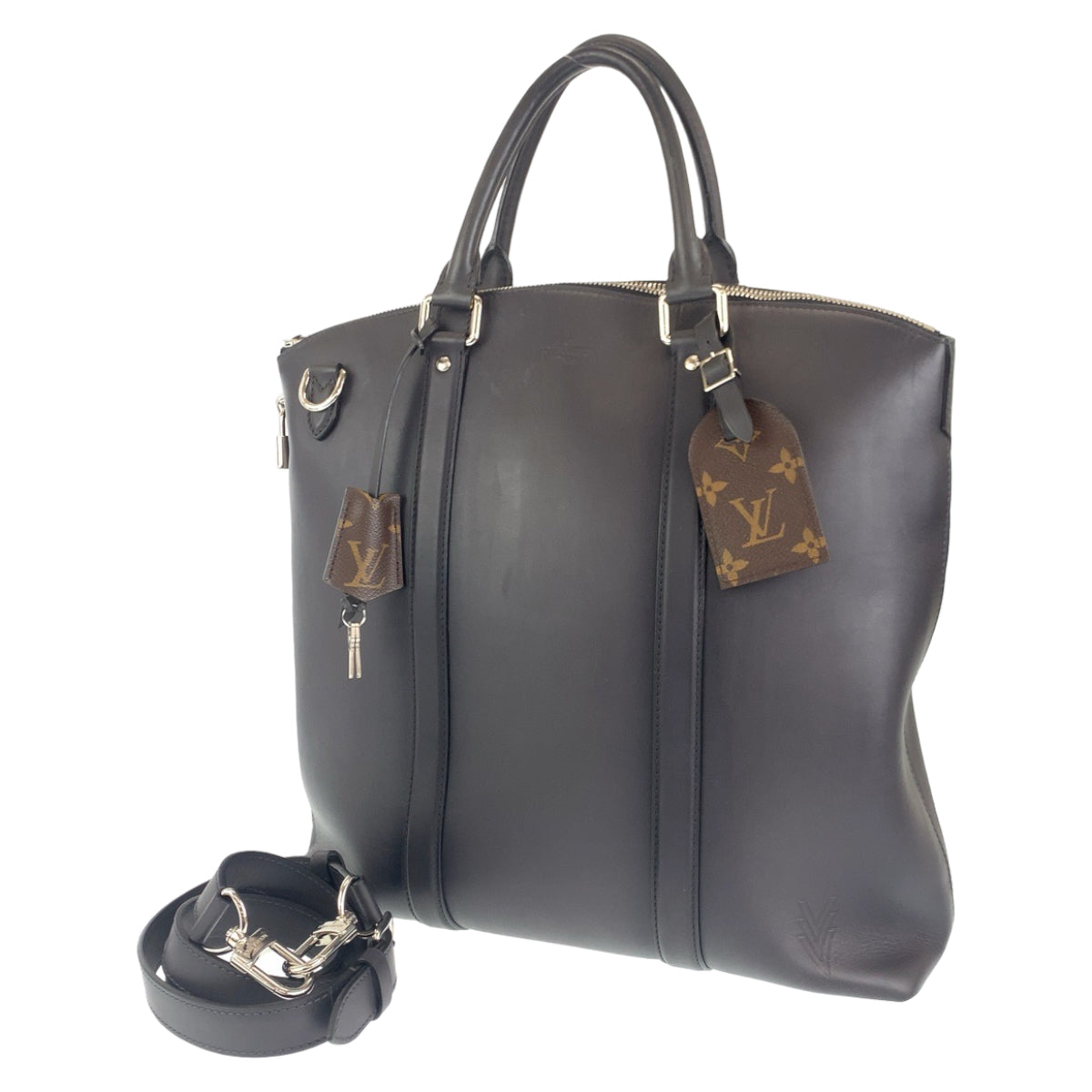 H-00278
LOUIS VUITTON ルイヴィトン キュイール オンブレ ロックイット ブラック 黒 シルバー金具 カーフ M50460 ショルダーバッグ トートバッグ 2way  メンズ