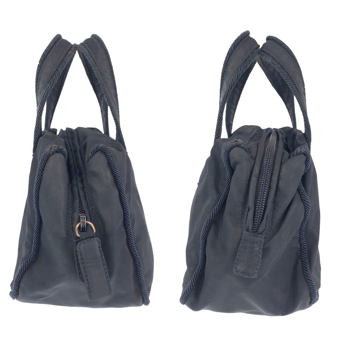 H-00280
PRADA プラダ テスート ビーズ ブラック 黒 ナイロン ミニハンドバッグ ポーチ  レディース