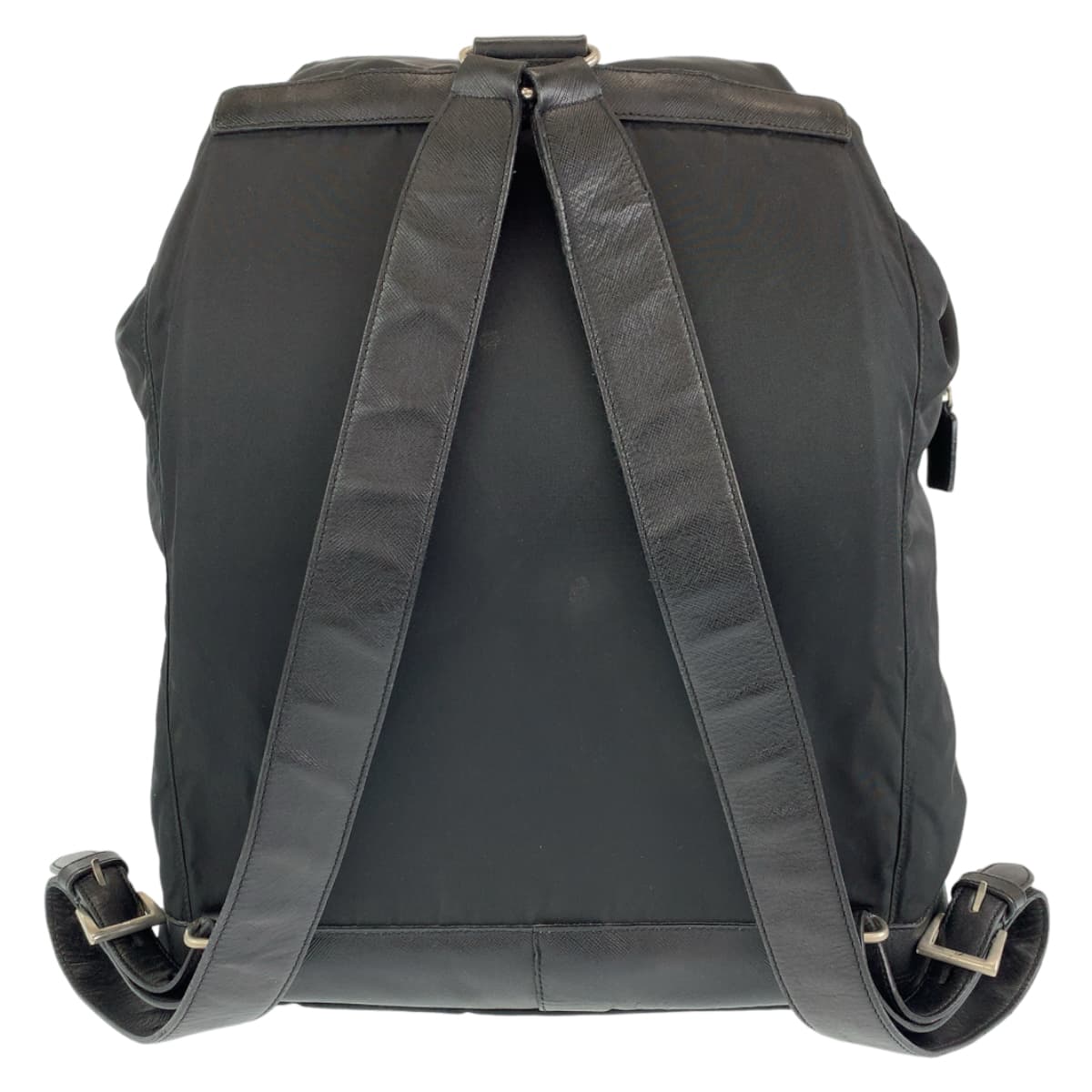 H-00282
PRADA プラダ テスート ブラック 黒 シルバー金具 ナイロン リュックサック バッグパック  レディース