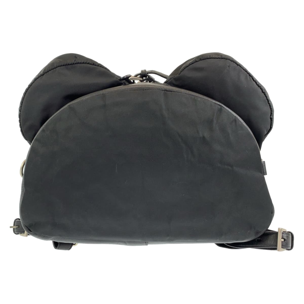 H-00282
PRADA プラダ テスート ブラック 黒 シルバー金具 ナイロン リュックサック バッグパック  レディース