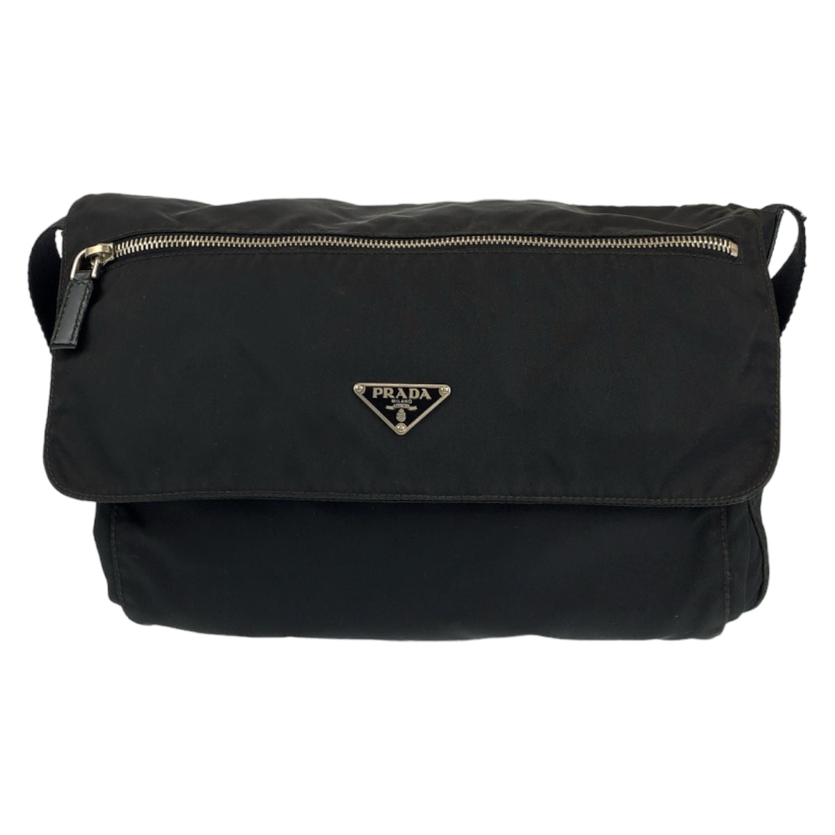 H-00283
PRADA プラダ テスート ブラック 黒 シルバー金具 ナイロン ショルダーバッグ 斜め掛けバッグ  レディース