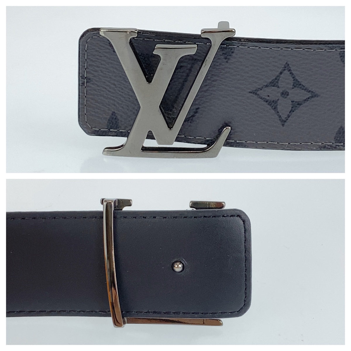 H-00284
LOUIS VUITTON ルイヴィトン モノグラム エクリプスリバース サンチュール イニシャル グレー 灰色 ブラック 黒 PVC M0285 ベルト バッグルベルト  メンズ