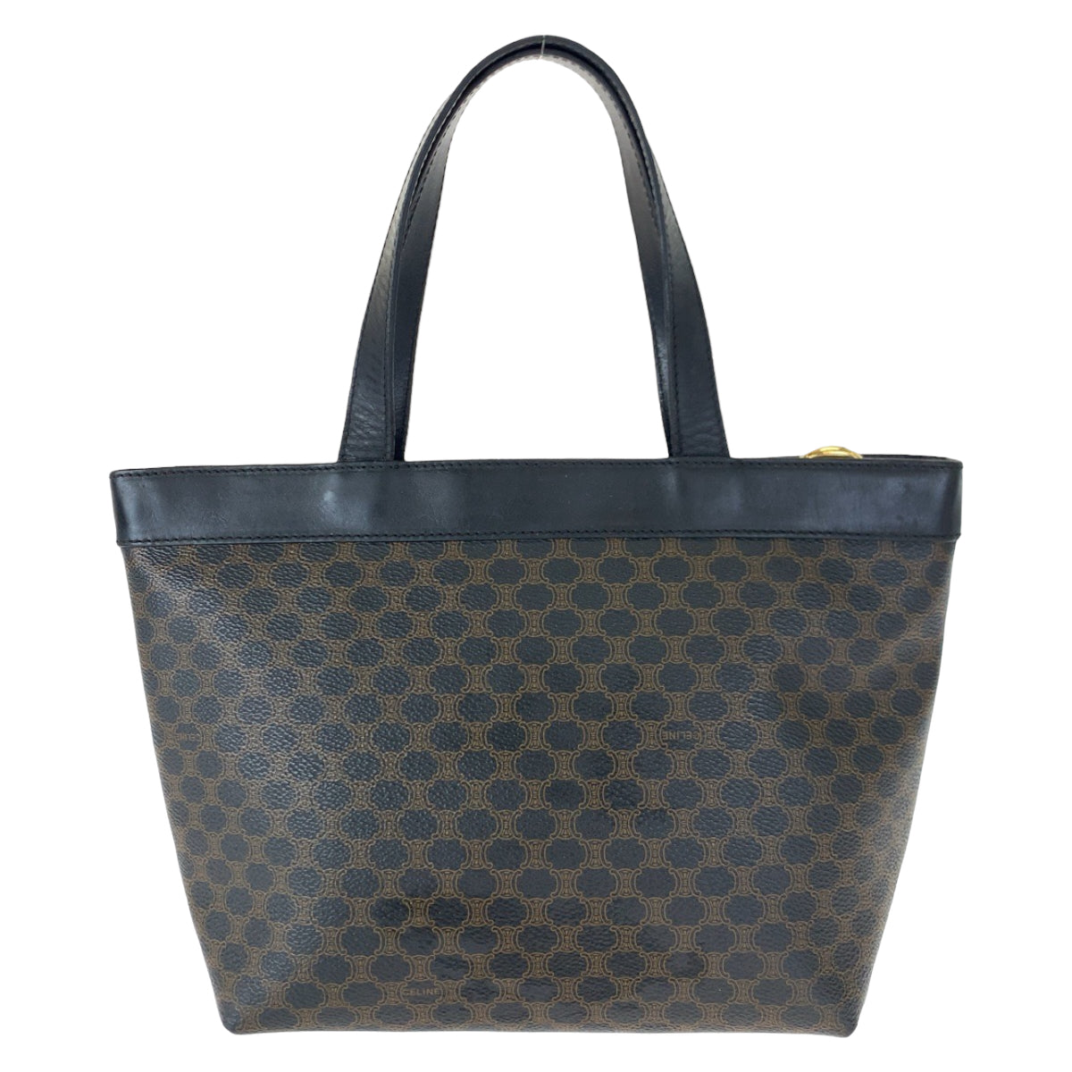 H-00174
CELINE セリーヌ マカダム ブラウン 茶 PVC ハンドバッグ トートバッグ  レディース