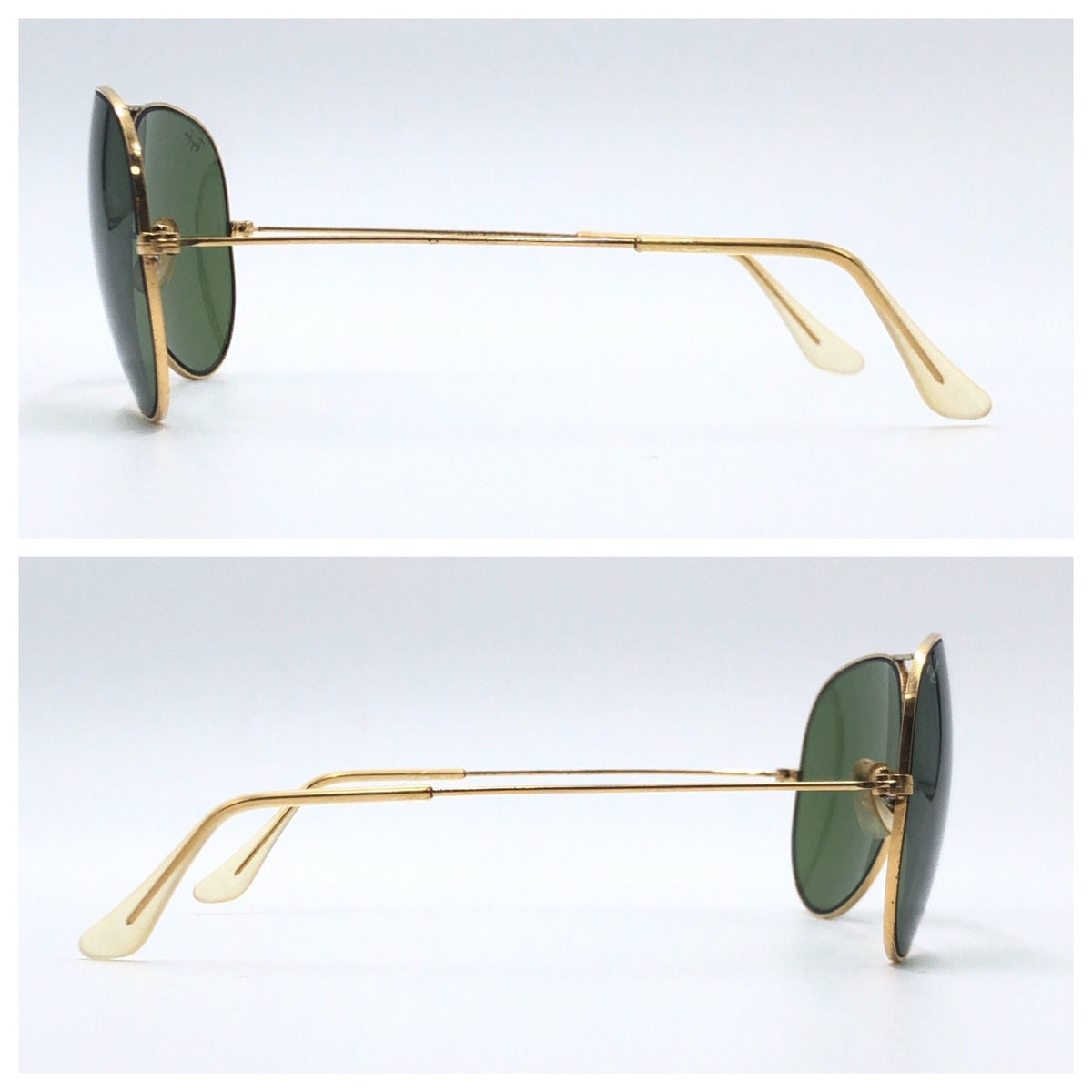 C-129
Ray-Ban レイバン B&L U.S.A アビエーター 男女兼用 ゴールド グリーン 緑 メタル B&L REY-BAN 62□14 サングラス ティアドロップ  メンズ