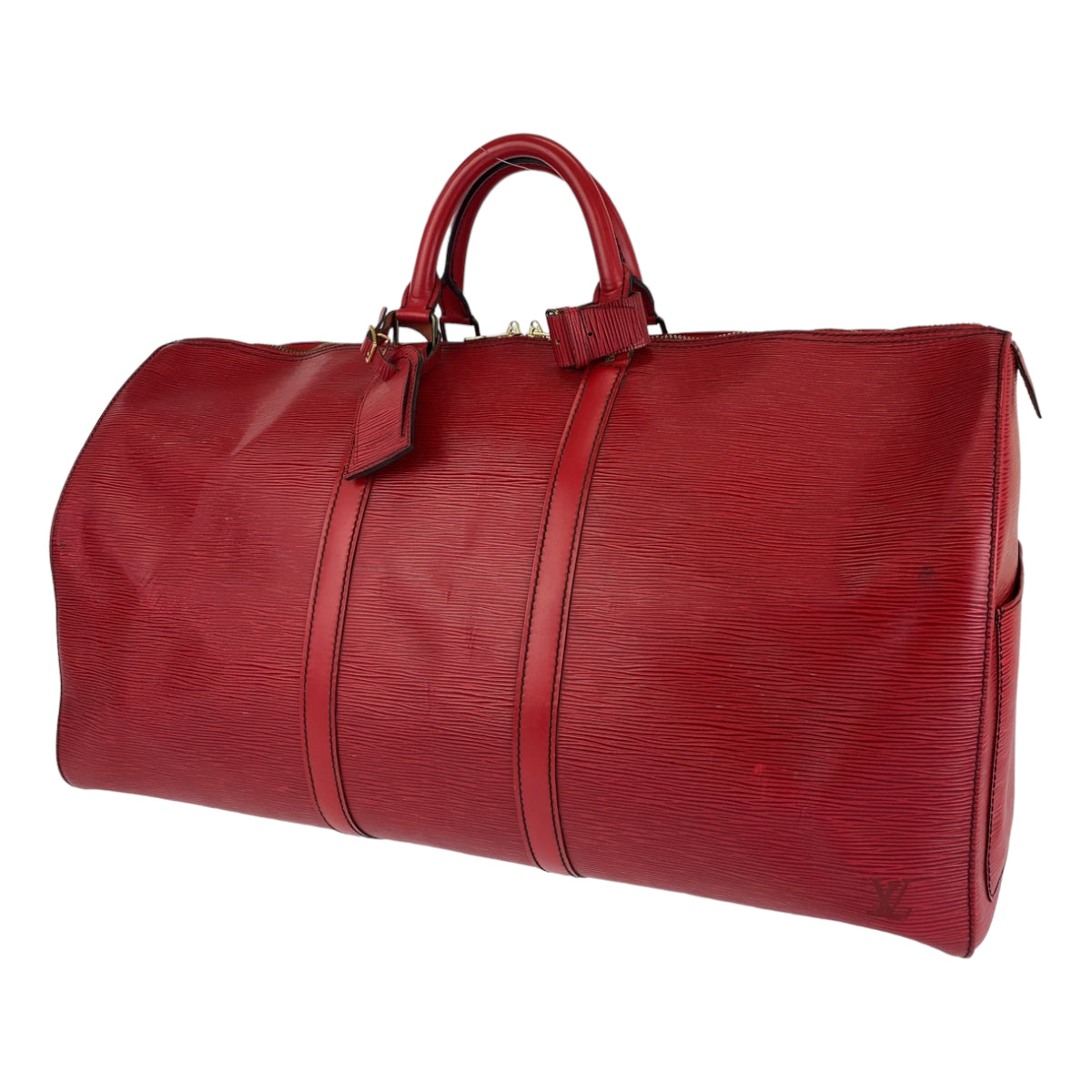 H-00175
LOUIS VUITTON ルイヴィトン エピ キーポル55 男女兼用 レッド 赤 ゴールド金具 グレインレザー M42957 ボストンバッグ 旅行バッグ  レディース