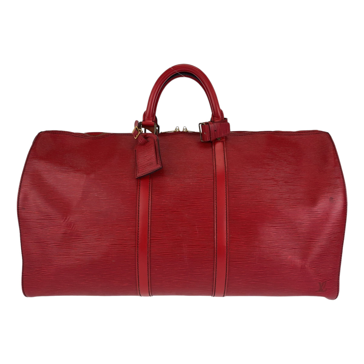 H-00175
LOUIS VUITTON ルイヴィトン エピ キーポル55 男女兼用 レッド 赤 ゴールド金具 グレインレザー M42957 ボストンバッグ 旅行バッグ  レディース
