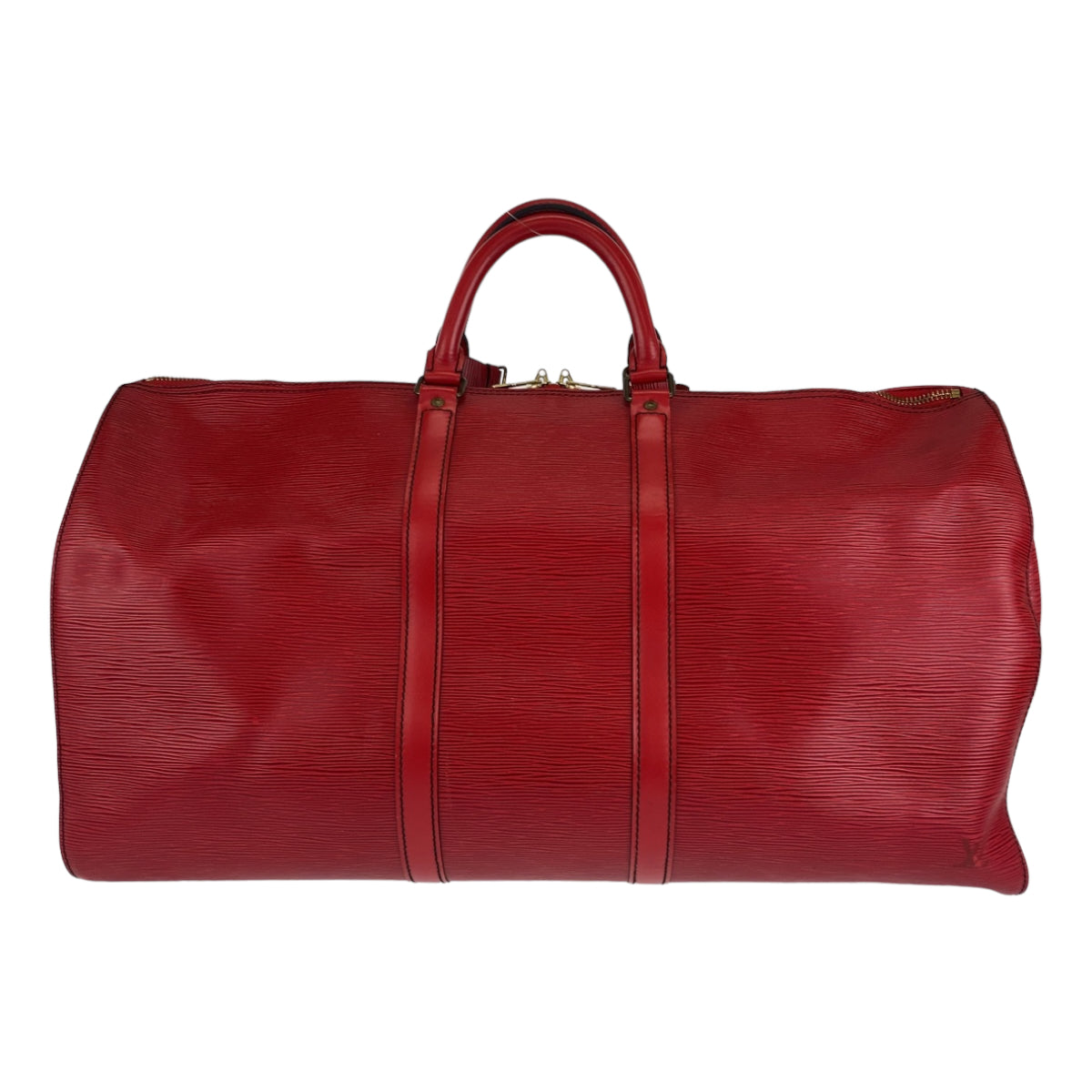 H-00175
LOUIS VUITTON ルイヴィトン エピ キーポル55 男女兼用 レッド 赤 ゴールド金具 グレインレザー M42957 ボストンバッグ 旅行バッグ  レディース