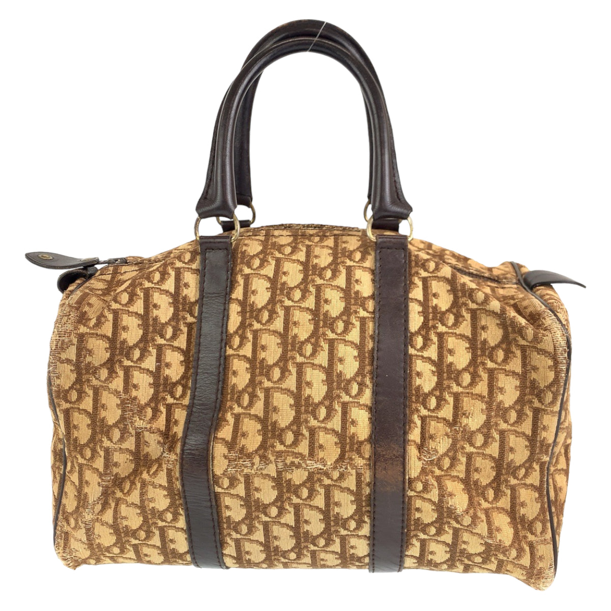 10193
Dior ディオール ヴィンテージ トロッター ブラウン キャンバス / レザー ハンドバッグ ミニボストンバッグ  レディース