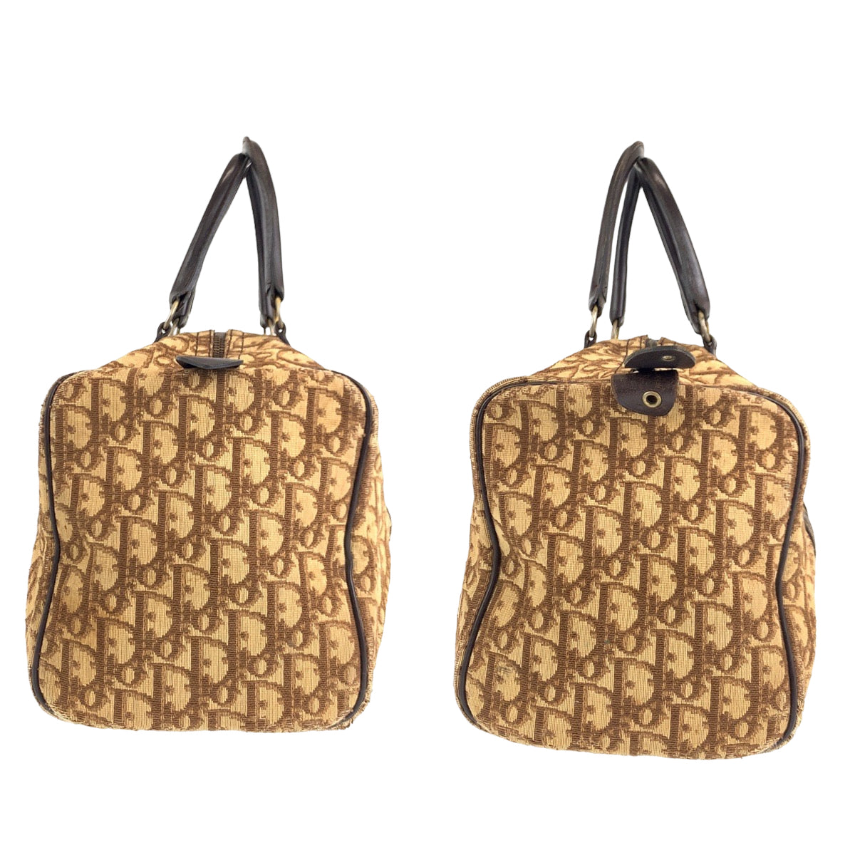 10193
Dior ディオール ヴィンテージ トロッター ブラウン キャンバス / レザー ハンドバッグ ミニボストンバッグ  レディース