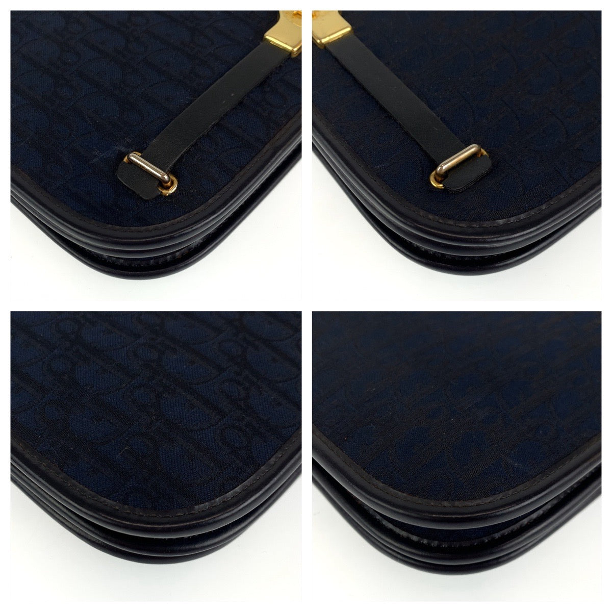 10194
 
Dior Vintage Trotter Navy Gold Hardware Canvas/Leather Crossbody Shoulder Bag for Women