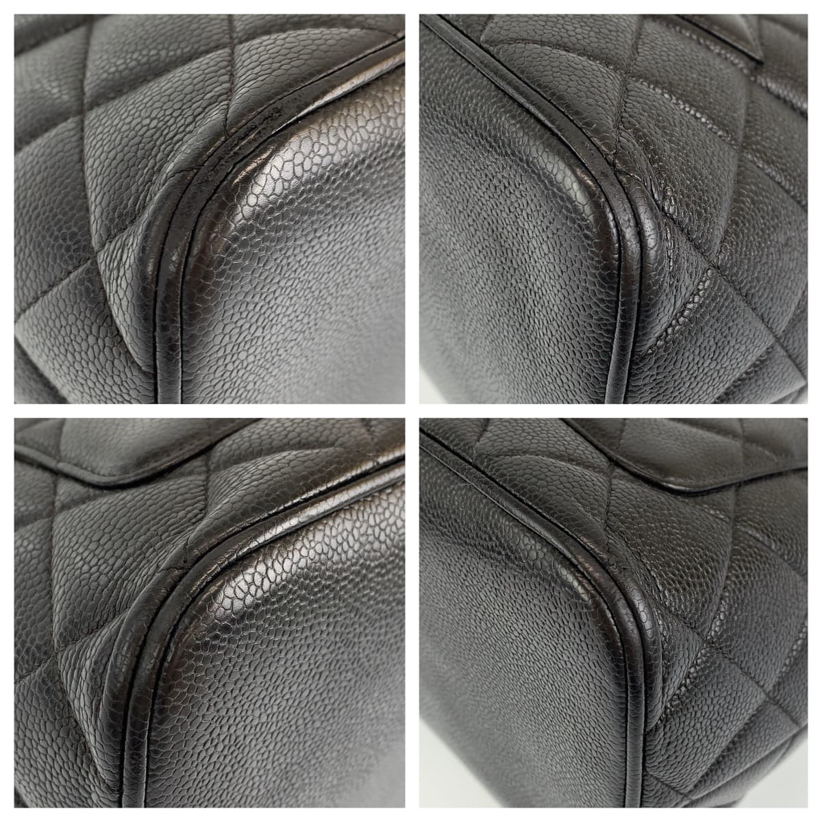 H-00288
CHANEL シャネル ヴィンテージ 復刻トート メダリオン ブラック 黒 ゴールド金具 キャビアスキン トートバッグ 肩掛け  レディース