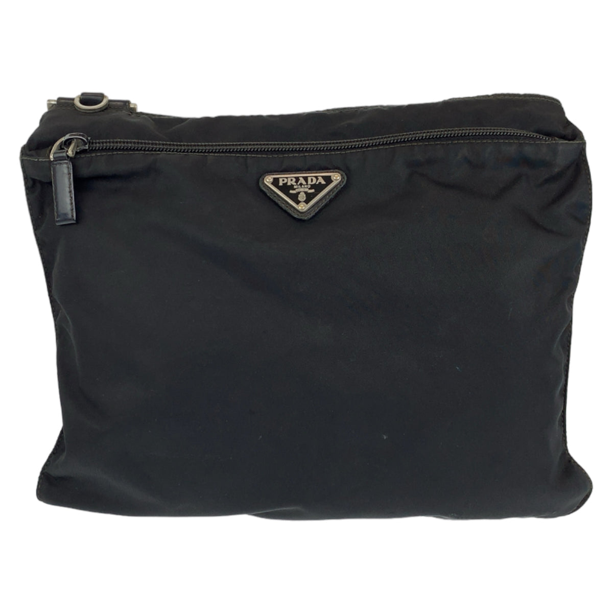 H-00289
PRADA プラダ テスート ブラック 黒 シルバー金具 ナイロン ショルダーバッグ 斜め掛けバッグ  レディース