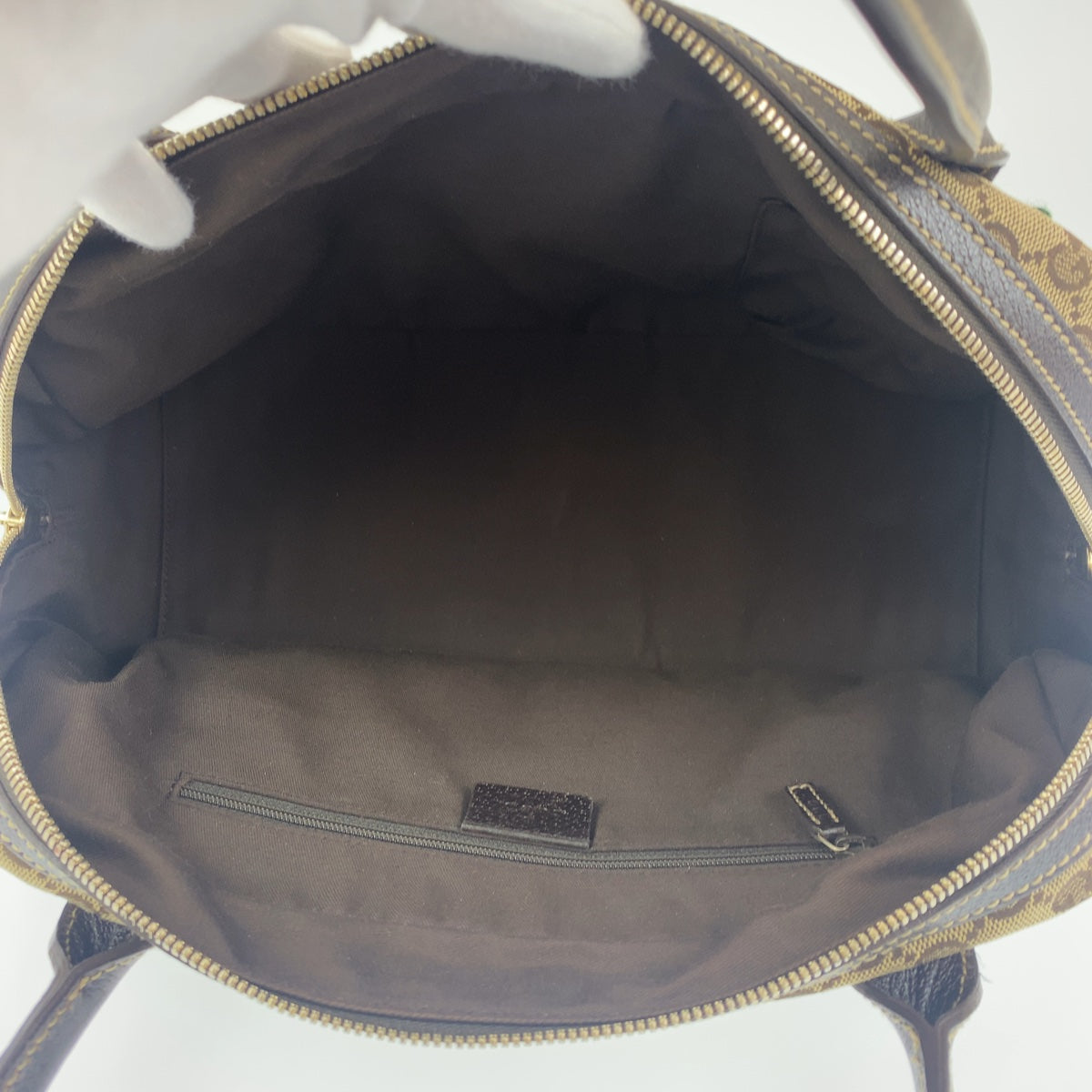 H-00179
GUCCI グッチ プリンシー ブラウン ベージュ 茶 ゴールド金具 GGキャンバス ショルダーバッグ ハンドバッグ ミニボストンバッグ  レディース
