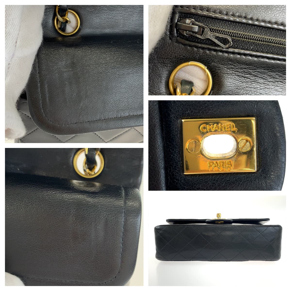 H-00292
CHANEL シャネル ヴィンテージ マトラッセ23 ダブルフラップ タイムレス ココマーク ターンロック ブラック 黒 ゴールド金具 ラムスキン Wチェーンショルダーバッグ 肩掛け  レディース