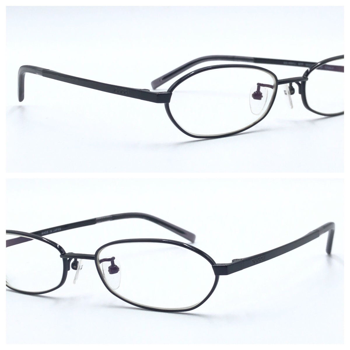 D-013
GUCCI グッチ ブラック 黒 チタン GG-9551J B7P 5016-137 メガネ  度あり レディース