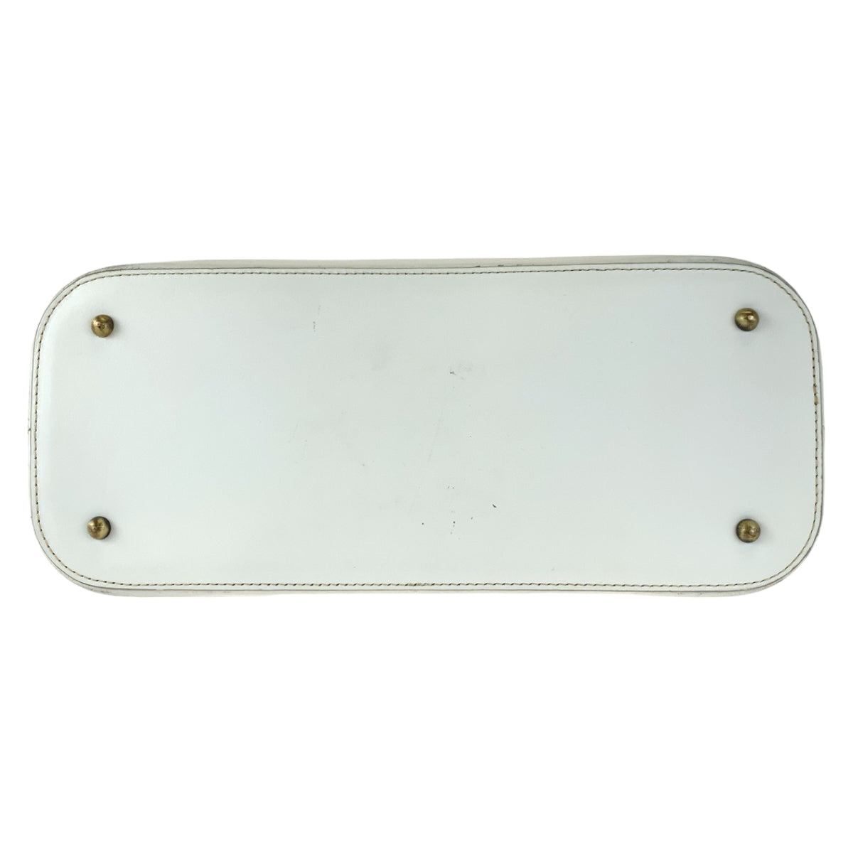 H-00182
BURBERRY バーバリー ホワイト 白 ゴールド金具 レザー ハンドバッグ トートバッグ アルマ型  レディース