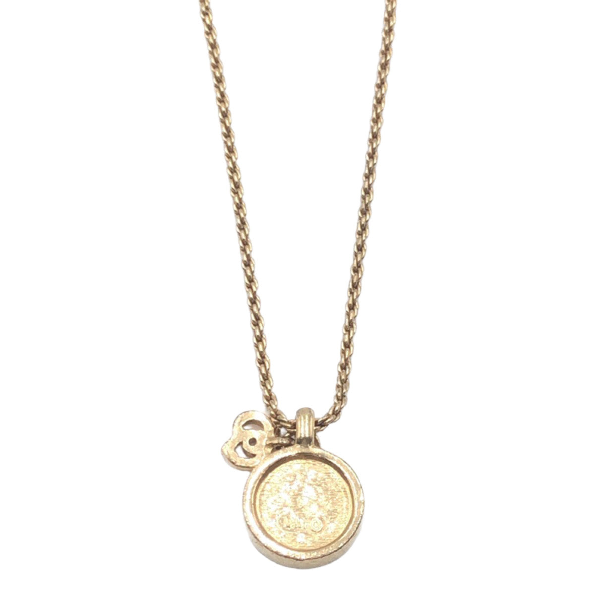 12672
Dior ディオール CD ラインストーン ゴールド メタル ネックレス ペンダント  レディース
